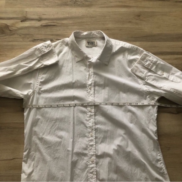 Scotch & Soda Slim Classic White Dress Shirt - Picture 3 of 9